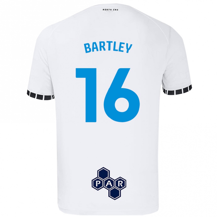 Női Labdarúgás Melanie Bartley #16 Fehér Hazai Jersey 2024/25 Mez Póló Ing