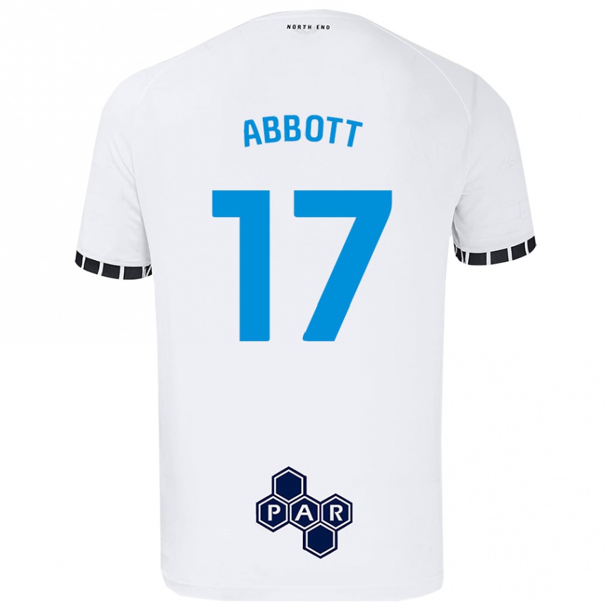 Női Labdarúgás Becky Abbott #17 Fehér Hazai Jersey 2024/25 Mez Póló Ing