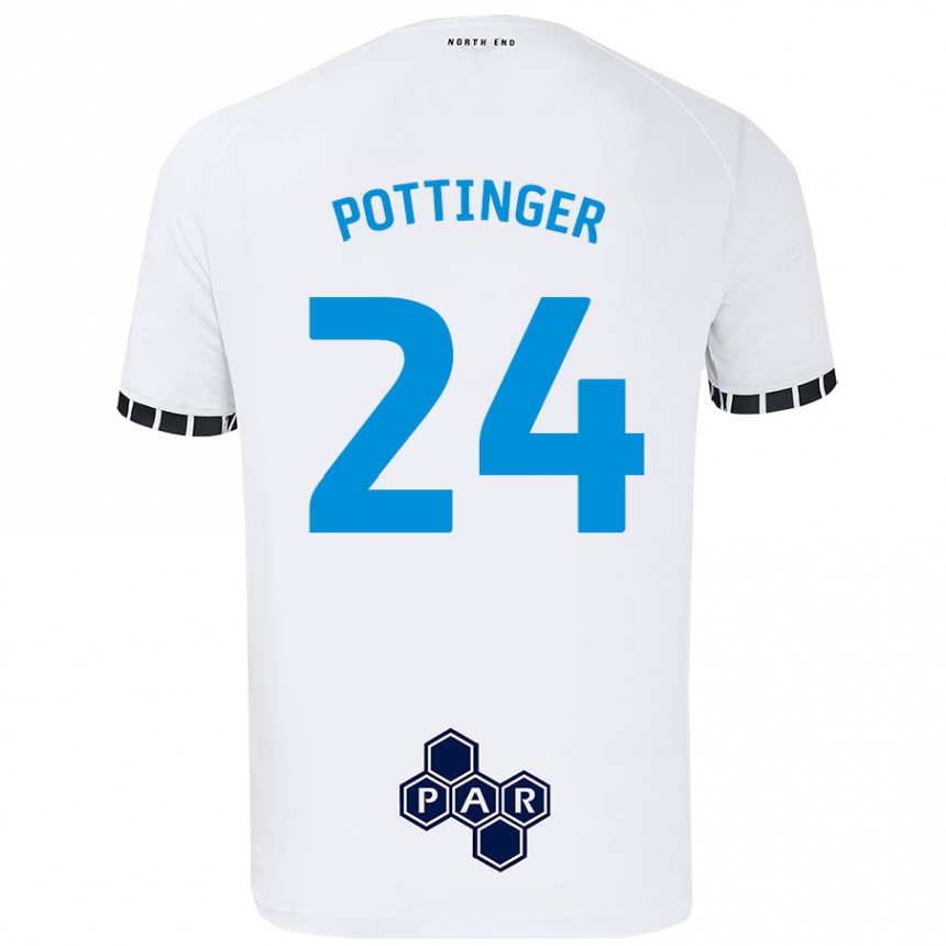 Női Labdarúgás Kaya Pottinger #24 Fehér Hazai Jersey 2024/25 Mez Póló Ing