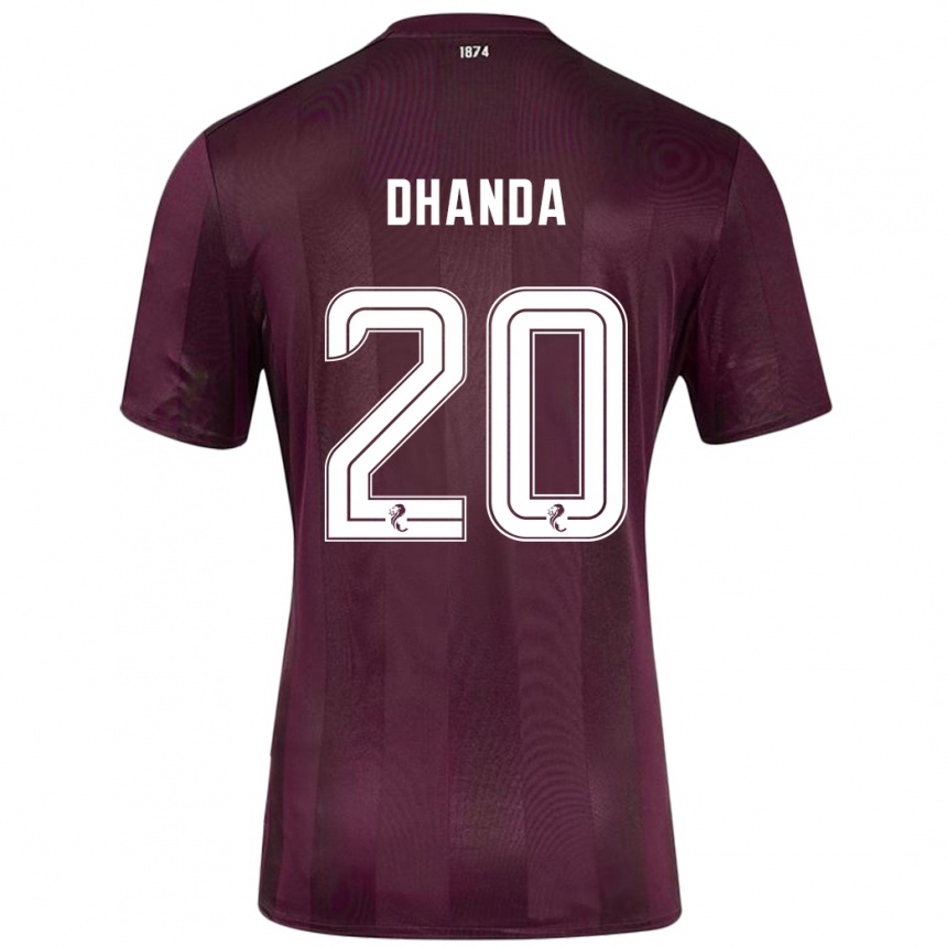 Női Labdarúgás Yan Dhanda #20 Burgundia Hazai Jersey 2024/25 Mez Póló Ing