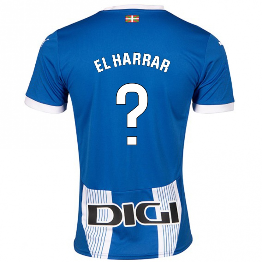 Női Labdarúgás Mohamed El Harrar #0 Kék Hazai Jersey 2024/25 Mez Póló Ing