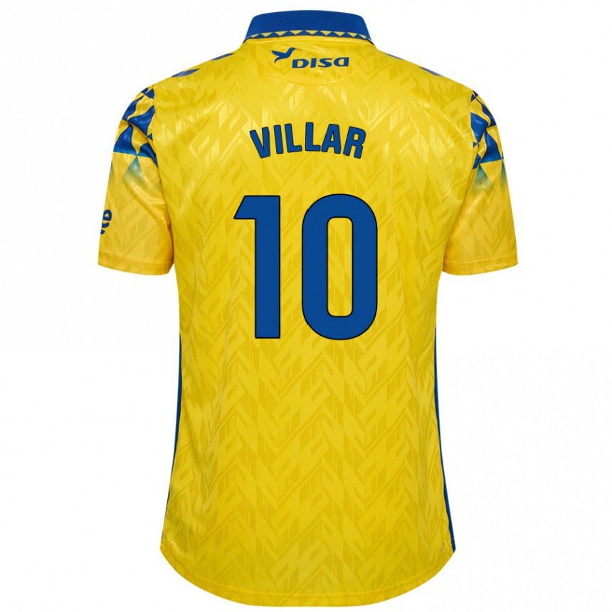 Női Labdarúgás Andy Villar #10 Sárga Kék Hazai Jersey 2024/25 Mez Póló Ing