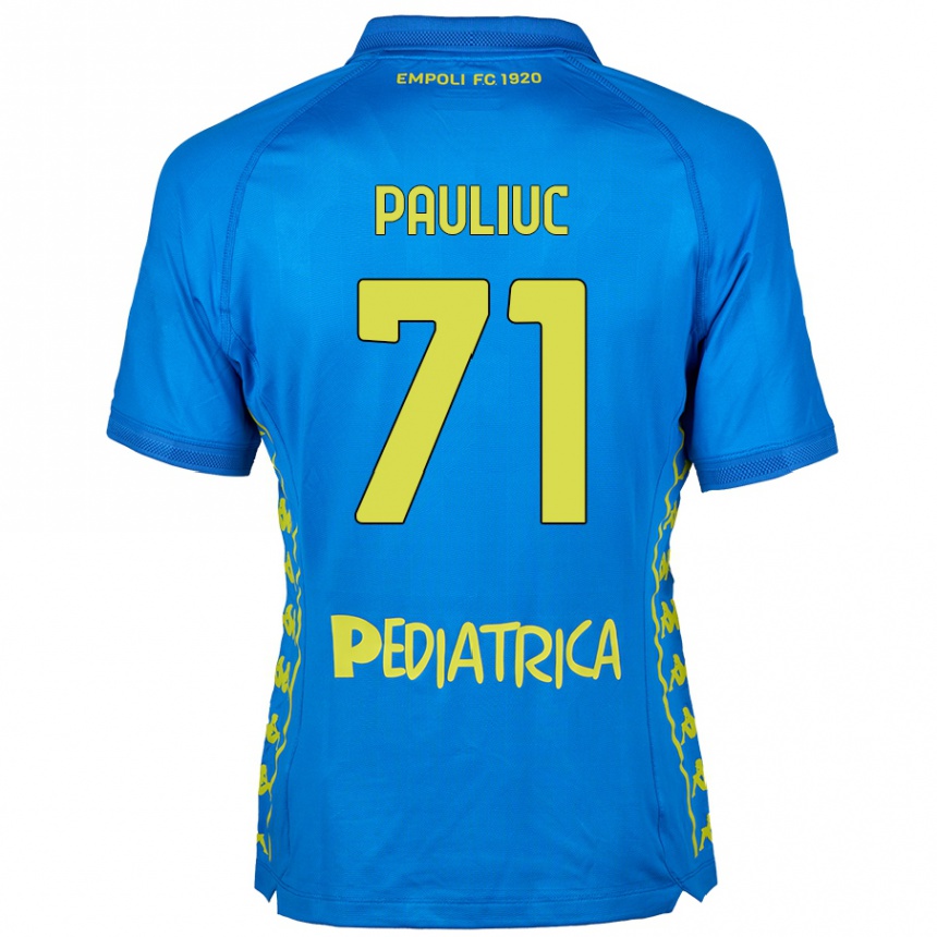 Női Labdarúgás Nicolò Pauliuc #71 Kék Hazai Jersey 2024/25 Mez Póló Ing