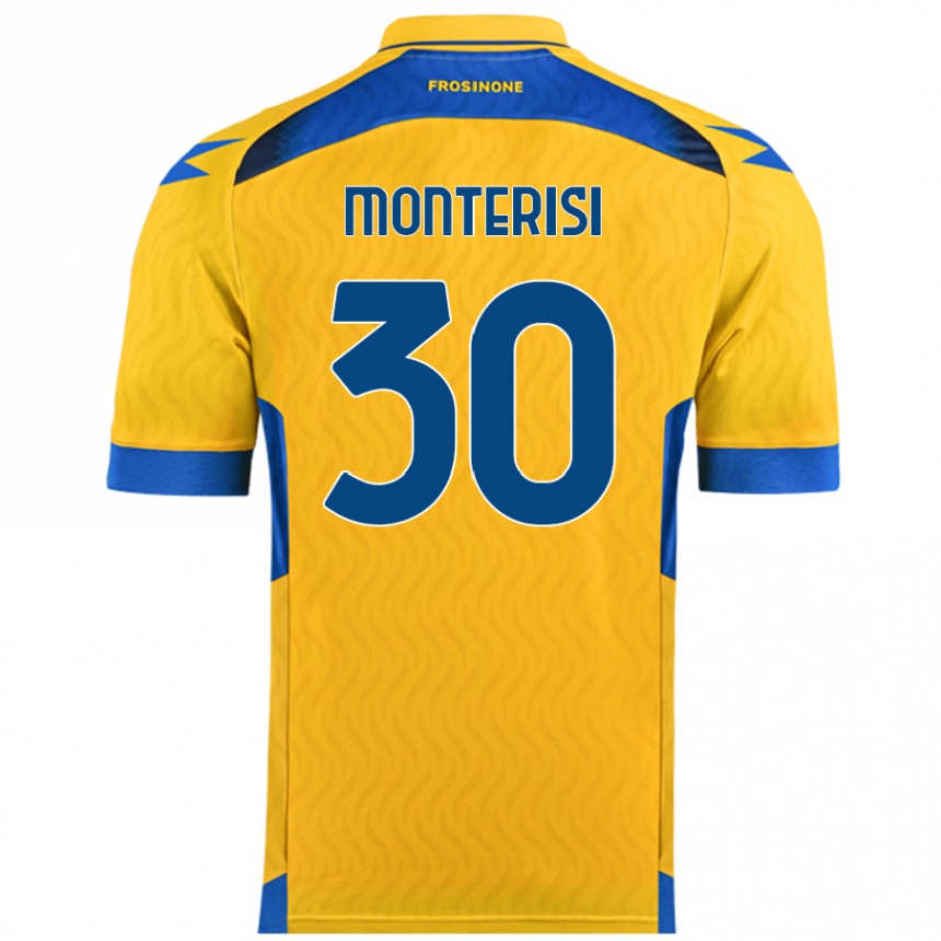 Női Labdarúgás Ilario Monterisi #30 Sárga Hazai Jersey 2024/25 Mez Póló Ing