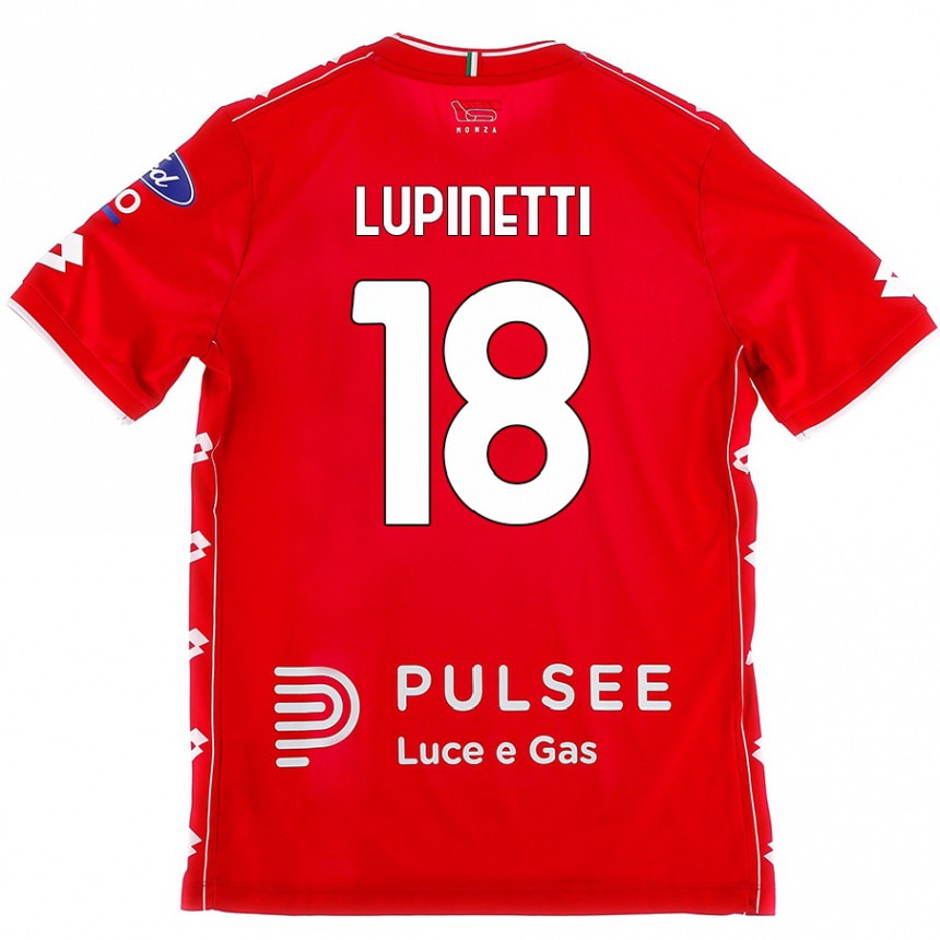 Női Labdarúgás Tommaso Lupinetti #18 Piros Fehér Hazai Jersey 2024/25 Mez Póló Ing