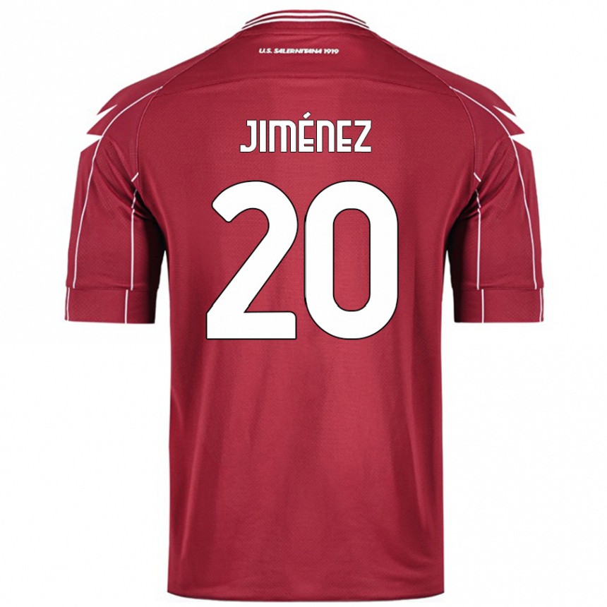 Női Labdarúgás Kaleb Jiménez #20 Burgundia Hazai Jersey 2024/25 Mez Póló Ing