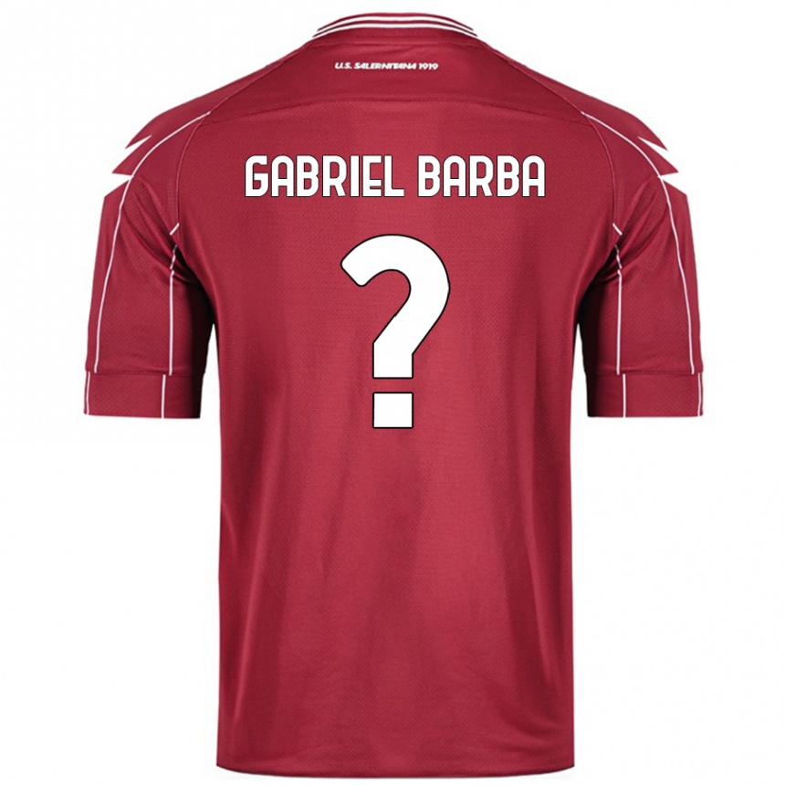 Női Labdarúgás Luigi Gabriel Barba #0 Burgundia Hazai Jersey 2024/25 Mez Póló Ing