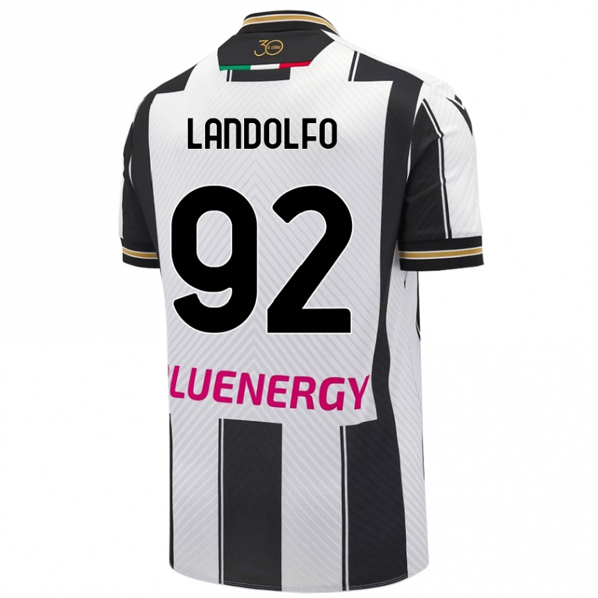 Női Labdarúgás Tommaso Landolfo #92 Fehér Fekete Hazai Jersey 2024/25 Mez Póló Ing