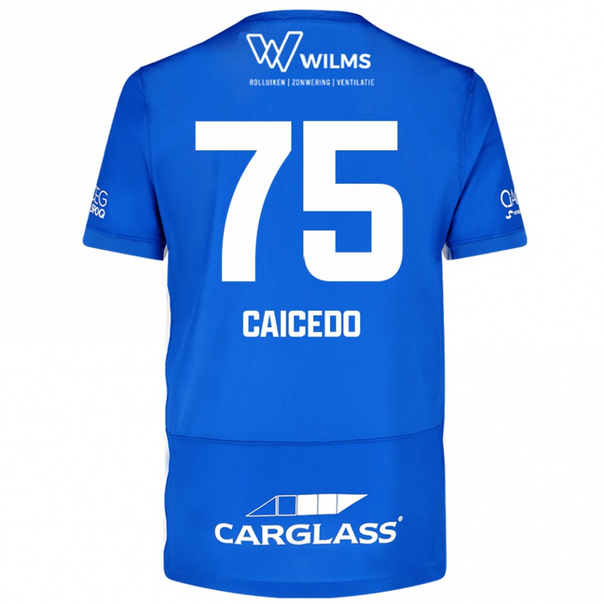 Női Labdarúgás Alfred Caicedo #75 Kék Hazai Jersey 2024/25 Mez Póló Ing