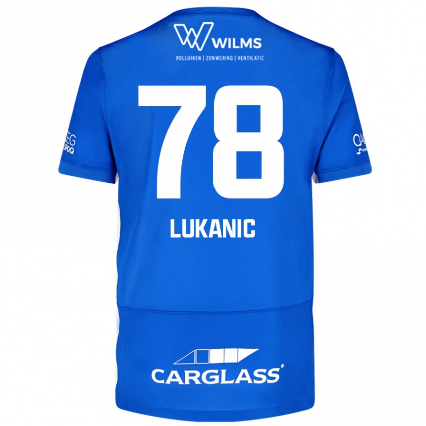 Női Labdarúgás Luka Lukanic #78 Kék Hazai Jersey 2024/25 Mez Póló Ing