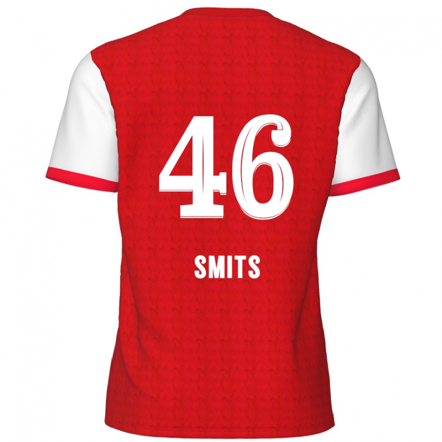 Női Labdarúgás Milan Smits #46 Piros Fehér Hazai Jersey 2024/25 Mez Póló Ing