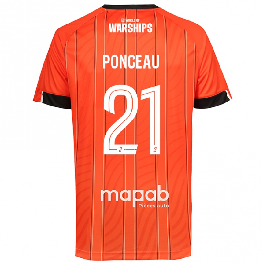 Női Labdarúgás Julien Ponceau #21 Narancs Hazai Jersey 2024/25 Mez Póló Ing