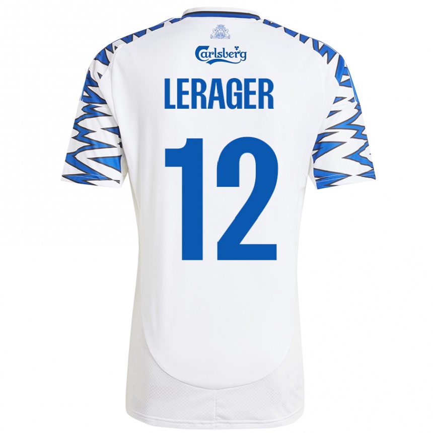 Női Labdarúgás Lukas Lerager #12 Fehér Ég Kék Hazai Jersey 2024/25 Mez Póló Ing