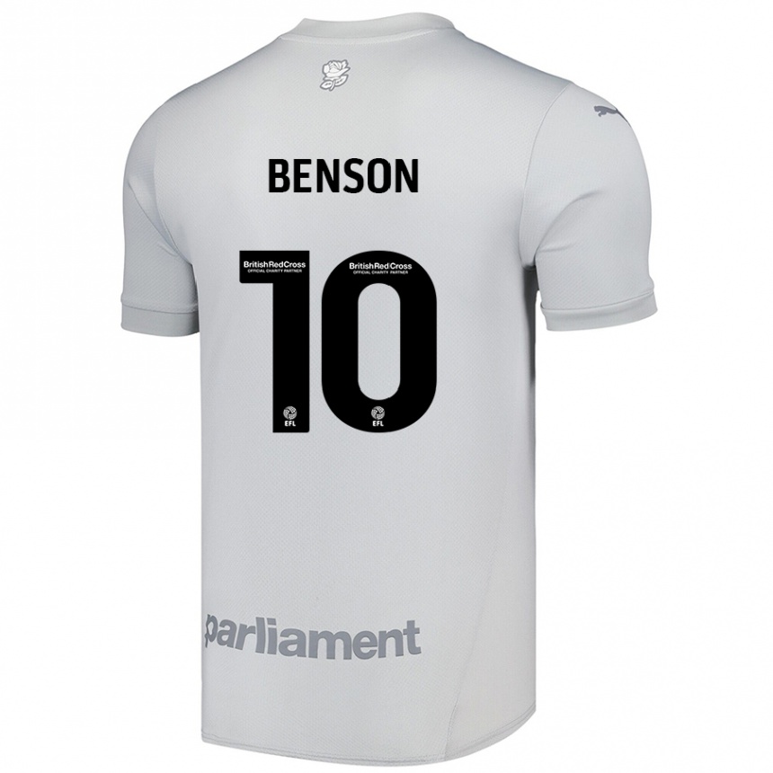 Női Labdarúgás Josh Benson #10 Ezüstszürke Idegenbeli Jersey 2024/25 Mez Póló Ing