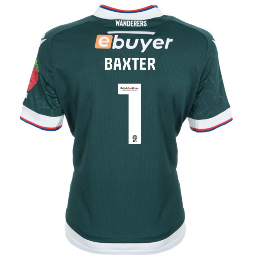 Női Labdarúgás Nathan Baxter #1 Sötétzöld Idegenbeli Jersey 2024/25 Mez Póló Ing