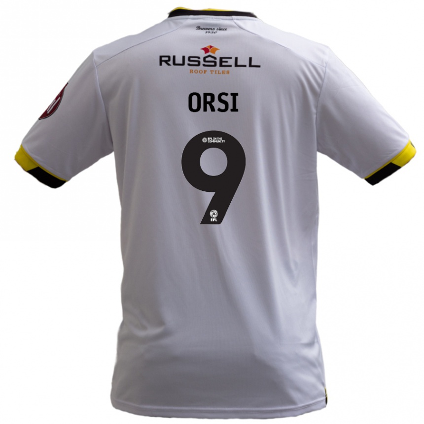 Női Labdarúgás Danilo Orsi #9 Fehér Idegenbeli Jersey 2024/25 Mez Póló Ing