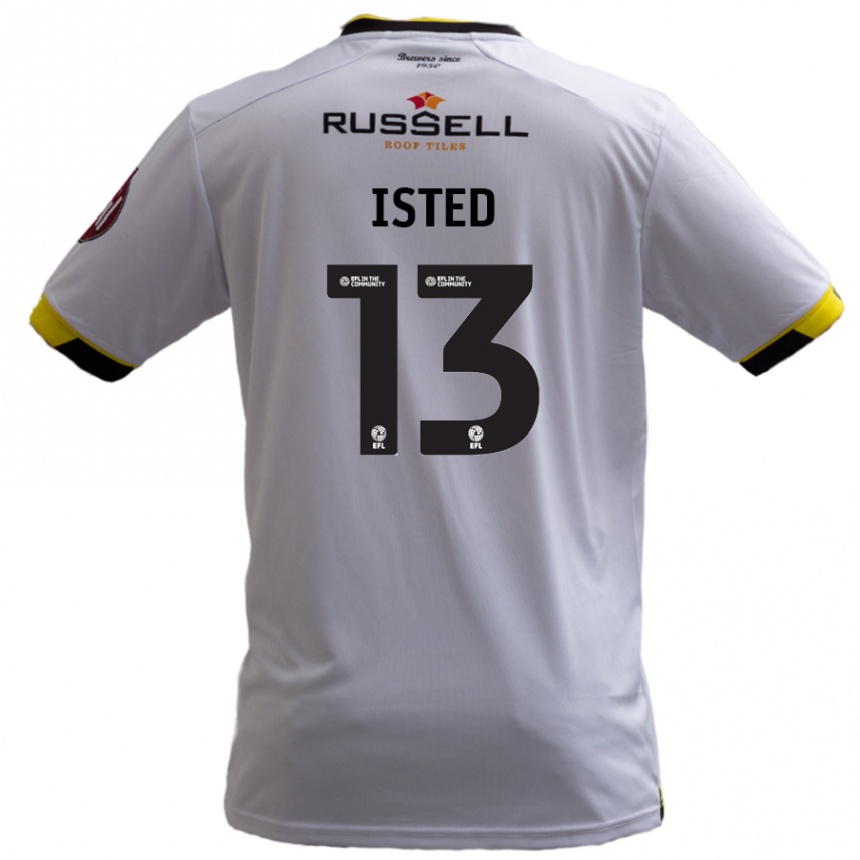 Női Labdarúgás Harry Isted #13 Fehér Idegenbeli Jersey 2024/25 Mez Póló Ing