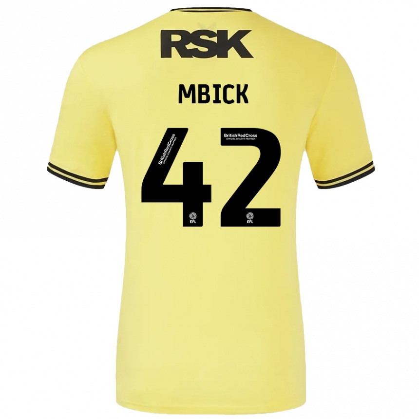 Női Labdarúgás Micah Mbick #42 Sárga Fekete Idegenbeli Jersey 2024/25 Mez Póló Ing