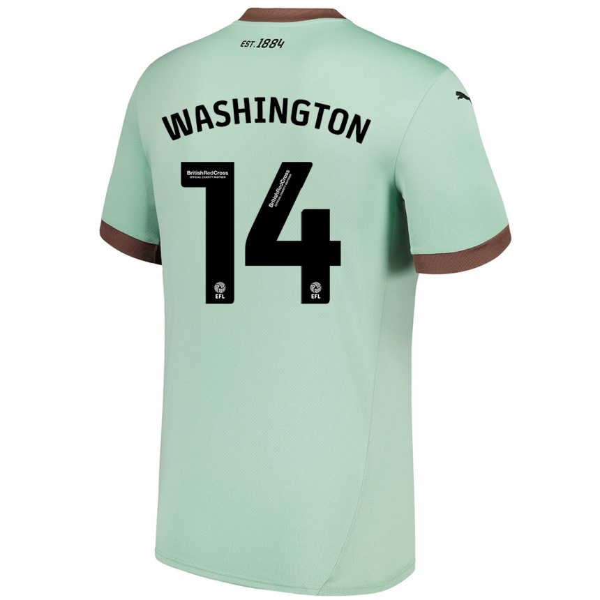 Női Labdarúgás Conor Washington #14 Halványzöld Idegenbeli Jersey 2024/25 Mez Póló Ing