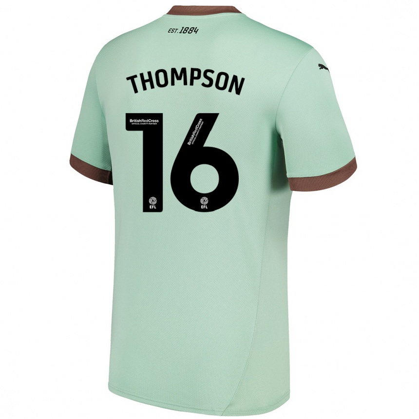 Női Labdarúgás Liam Thompson #16 Halványzöld Idegenbeli Jersey 2024/25 Mez Póló Ing