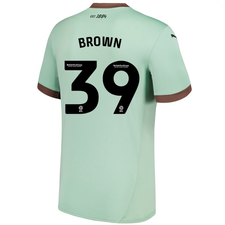 Női Labdarúgás Dajaune Brown #39 Halványzöld Idegenbeli Jersey 2024/25 Mez Póló Ing