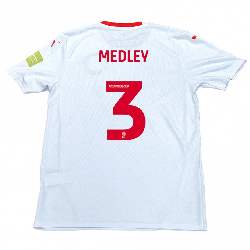 Női Labdarúgás Zech Medley #3 Fehér Idegenbeli Jersey 2024/25 Mez Póló Ing