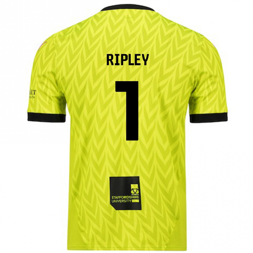 Női Labdarúgás Connor Ripley #1 Fluoreszkáló Zöld Idegenbeli Jersey 2024/25 Mez Póló Ing