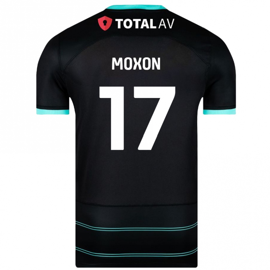 Női Labdarúgás Owen Moxon #17 Fekete Idegenbeli Jersey 2024/25 Mez Póló Ing