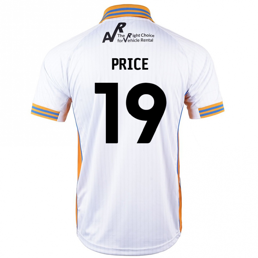 Női Labdarúgás Jack Price #19 Fehér Idegenbeli Jersey 2024/25 Mez Póló Ing