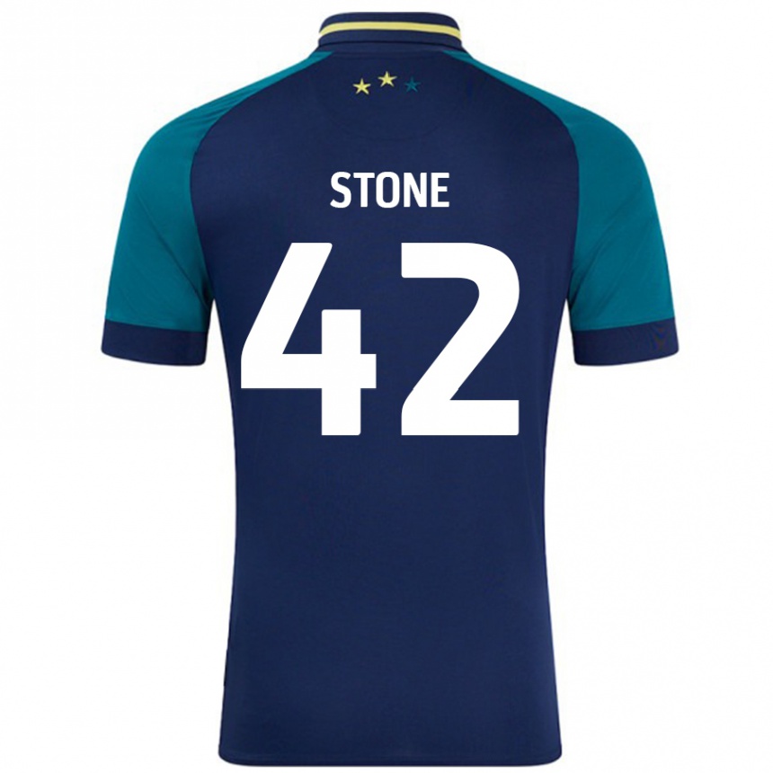 Női Labdarúgás Michael Stone #42 Navy Sötétzöld Idegenbeli Jersey 2024/25 Mez Póló Ing