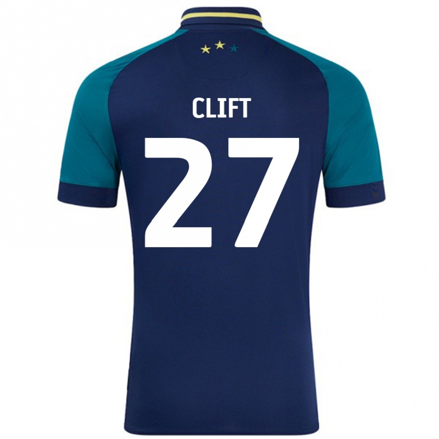 Női Labdarúgás Cassidy Clift #27 Navy Sötétzöld Idegenbeli Jersey 2024/25 Mez Póló Ing