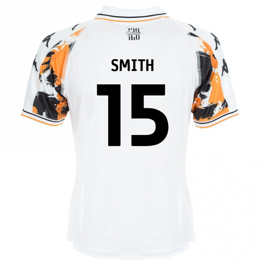 Női Labdarúgás Suey Smith #15 Fehér Idegenbeli Jersey 2024/25 Mez Póló Ing