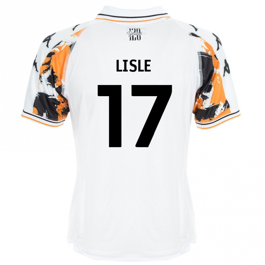 Női Labdarúgás Mary Lisle #17 Fehér Idegenbeli Jersey 2024/25 Mez Póló Ing