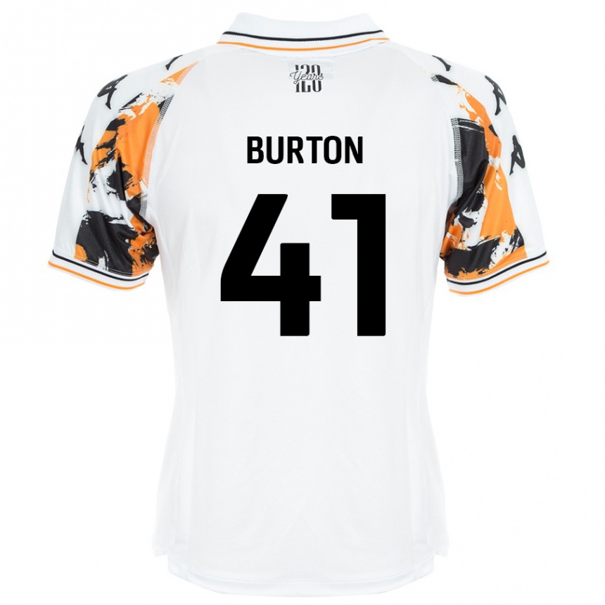 Női Labdarúgás Jess Burton #41 Fehér Idegenbeli Jersey 2024/25 Mez Póló Ing