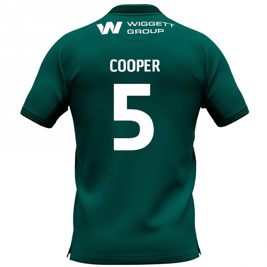 Női Labdarúgás Jake Cooper #5 Zöld Idegenbeli Jersey 2024/25 Mez Póló Ing