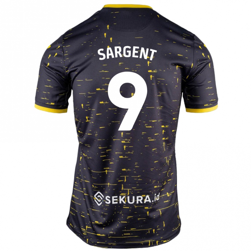 Női Labdarúgás Josh Sargent #9 Fekete Sárga Idegenbeli Jersey 2024/25 Mez Póló Ing