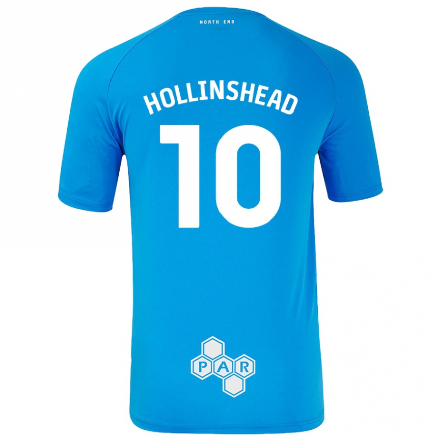 Női Labdarúgás Emily Hollinshead #10 Égszínkék Idegenbeli Jersey 2024/25 Mez Póló Ing