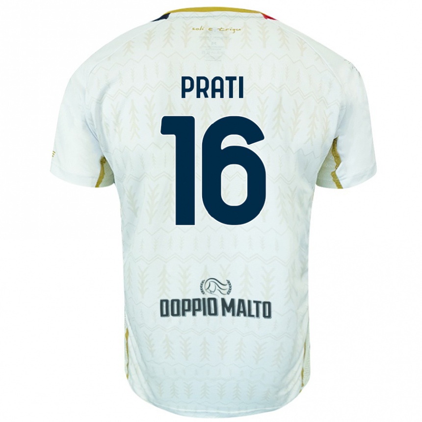 Női Labdarúgás Matteo Prati #16 Fehér Idegenbeli Jersey 2024/25 Mez Póló Ing