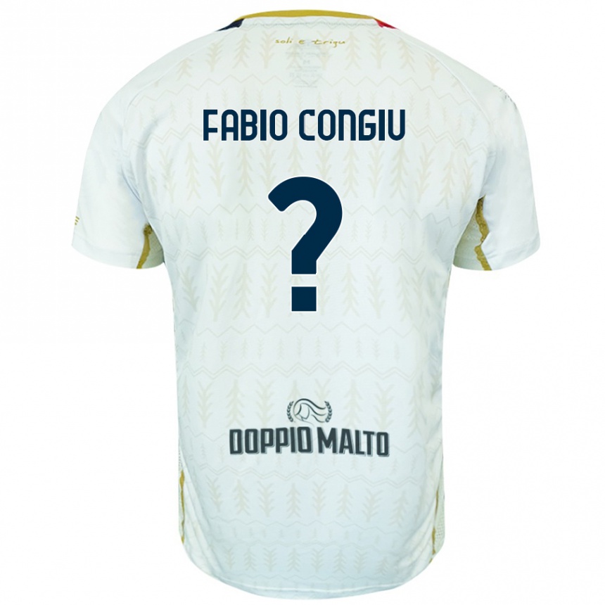 Női Labdarúgás Fabio Congiu #0 Fehér Idegenbeli Jersey 2024/25 Mez Póló Ing