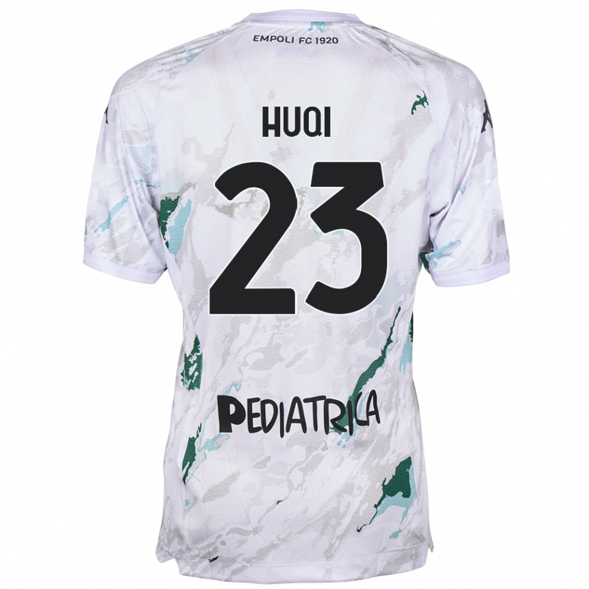 Női Labdarúgás Mattia Huqi #23 Szürke Idegenbeli Jersey 2024/25 Mez Póló Ing