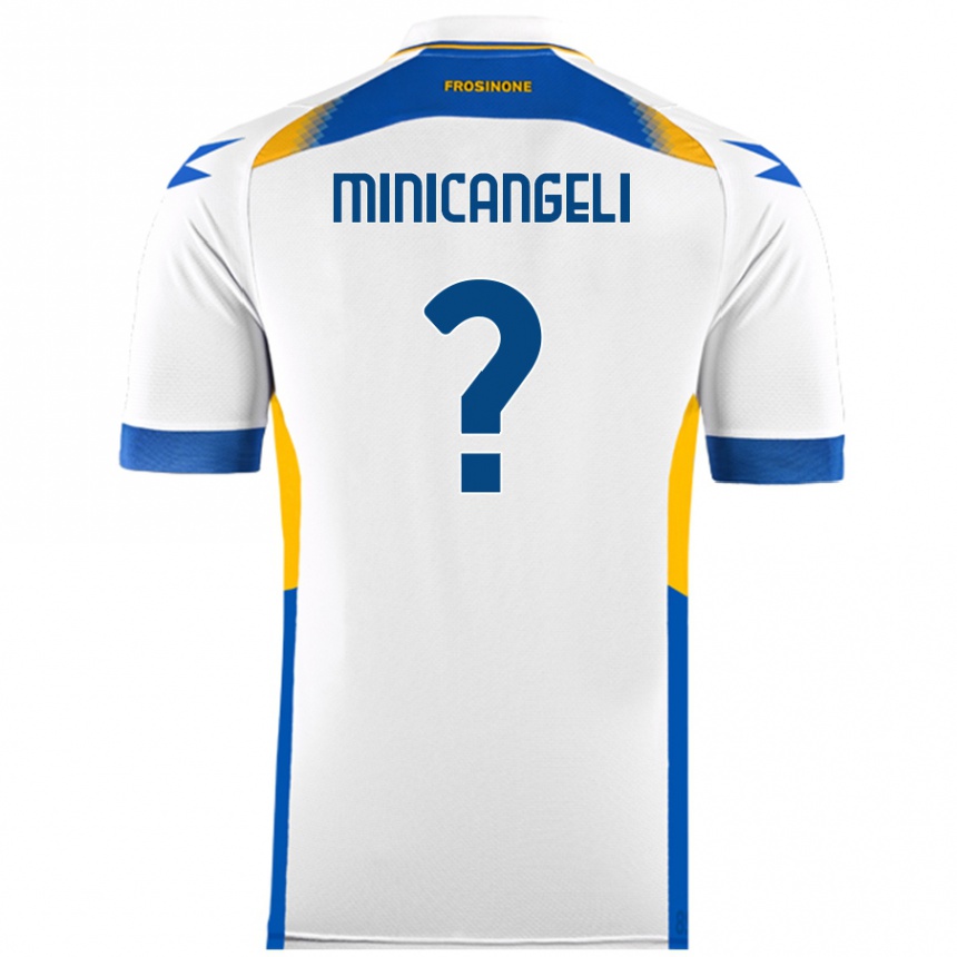 Női Labdarúgás Francesco Minicangeli #0 Fehér Idegenbeli Jersey 2024/25 Mez Póló Ing