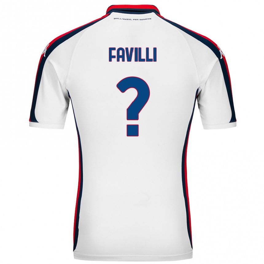 Női Labdarúgás Andrea Favilli #0 Fehér Idegenbeli Jersey 2024/25 Mez Póló Ing