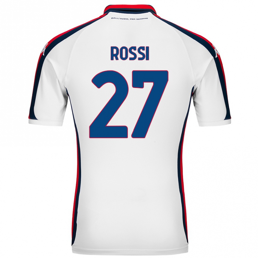 Női Labdarúgás Lucrezia Rossi #27 Fehér Idegenbeli Jersey 2024/25 Mez Póló Ing