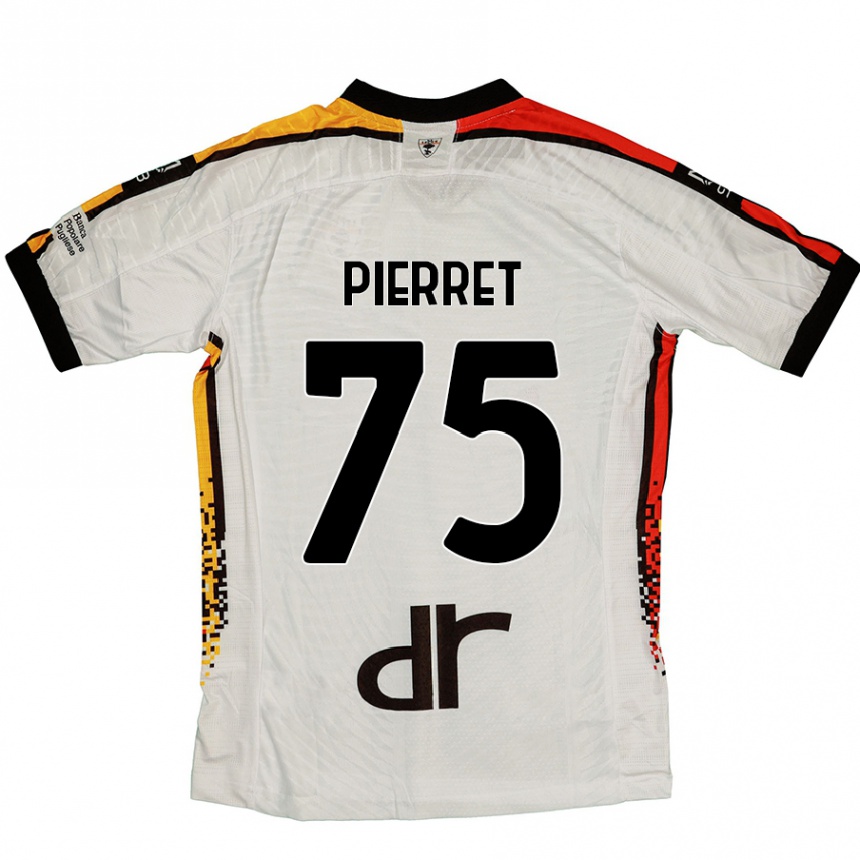 Női Labdarúgás Balthazar Pierret #75 Fehér Fekete Idegenbeli Jersey 2024/25 Mez Póló Ing