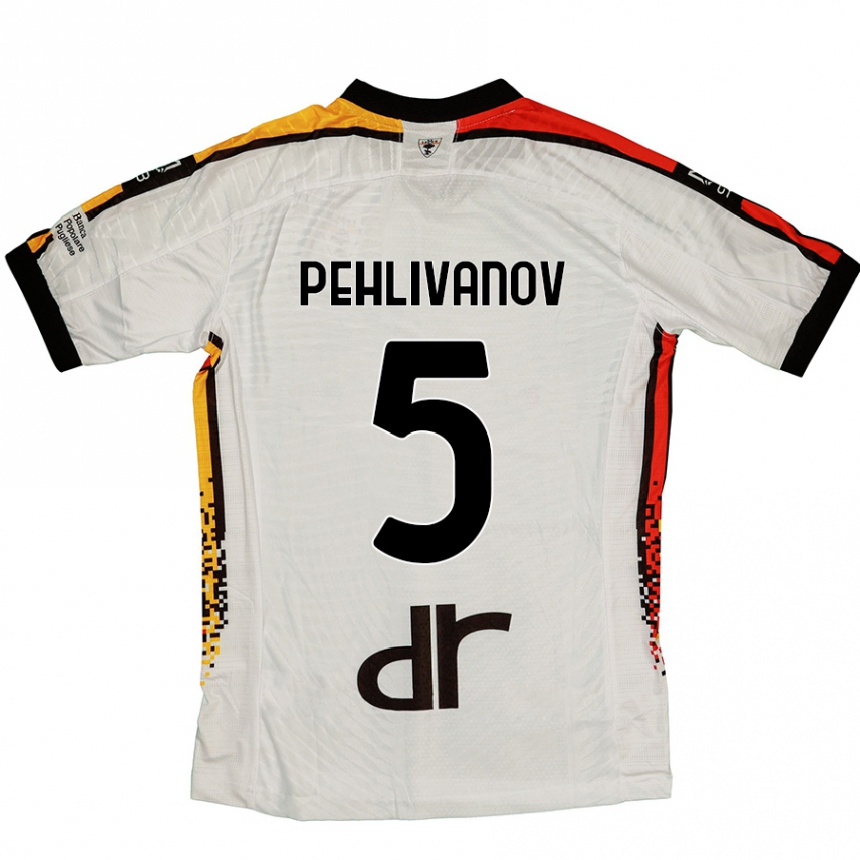 Női Labdarúgás Cristian Pehlivanov #5 Fehér Fekete Idegenbeli Jersey 2024/25 Mez Póló Ing