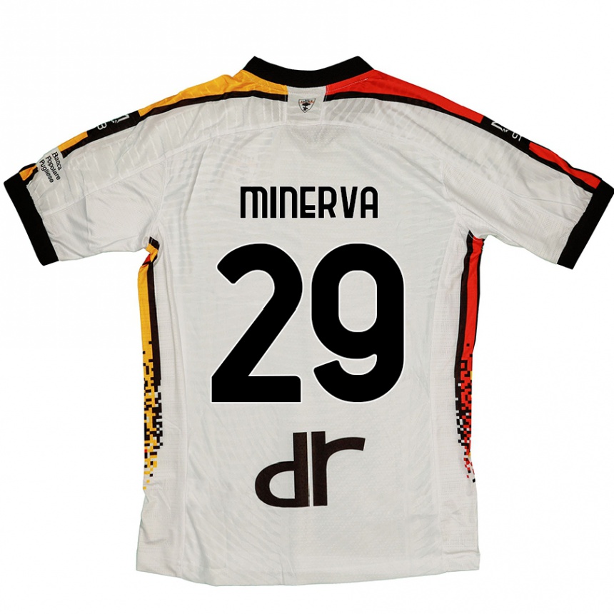 Női Labdarúgás Francesco Minerva #29 Fehér Fekete Idegenbeli Jersey 2024/25 Mez Póló Ing