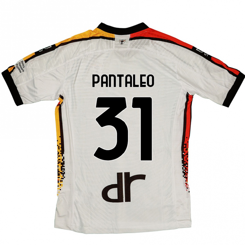 Női Labdarúgás Dario Pantaleo #31 Fehér Fekete Idegenbeli Jersey 2024/25 Mez Póló Ing