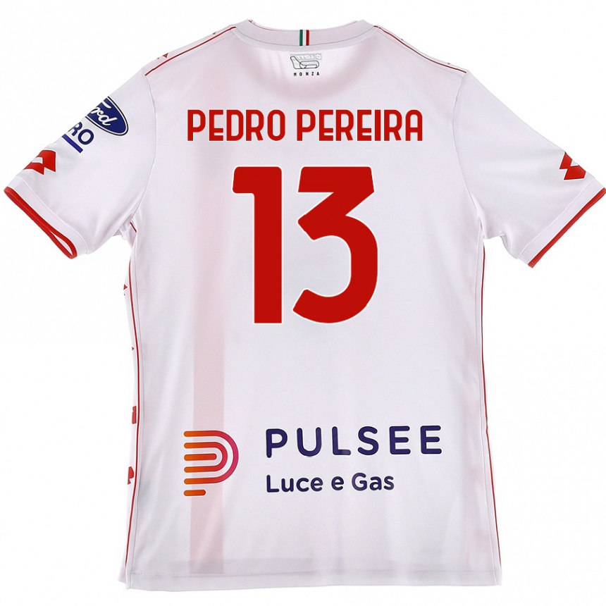 Női Labdarúgás Pedro Pereira #13 Fehér Piros Idegenbeli Jersey 2024/25 Mez Póló Ing