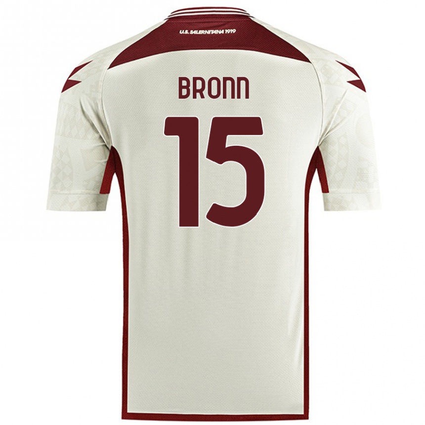 Női Labdarúgás Dylan Bronn #15 Krém Színű Idegenbeli Jersey 2024/25 Mez Póló Ing