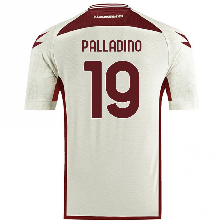 Női Labdarúgás Alfonso Palladino #19 Krém Színű Idegenbeli Jersey 2024/25 Mez Póló Ing